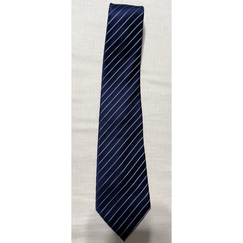 Donald J. Trump Signature Collection Men's Silk Necktie Blue Diagonal Stripe